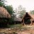 A Seminole Indian camp with a sleep chickee, cooking chickee, and eating chickee. (Courtesy Wikipedia)