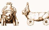 Wheeled toy representing “apple head” Chihuahua  from Tres Zapotes, Veracruz dated ca. 100-200 AD.