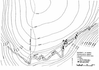 diagram of wall on Fort Mountain