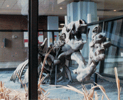 This giant ground sloth on display at the University of Georgia was unearthed in Brunswick, GA during construction of I-95.