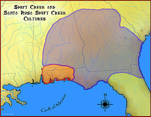 Map of Swift Creek culture area