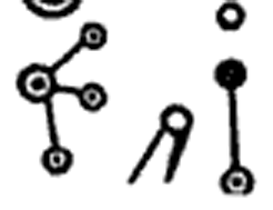 Detail of Forsyth Petroglyph showing Pleiades asterism and comet