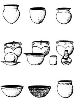 Averett (top), Rood (middle), and Wakulla (bottom) pottery. (c) 2002 Used under fair use provisions of copyright law.